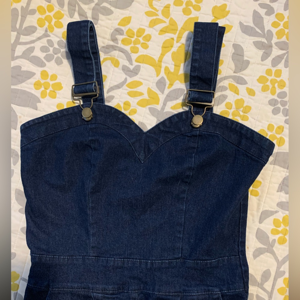 Voodoo Vixen Heart-Neck Overalls - Size Small